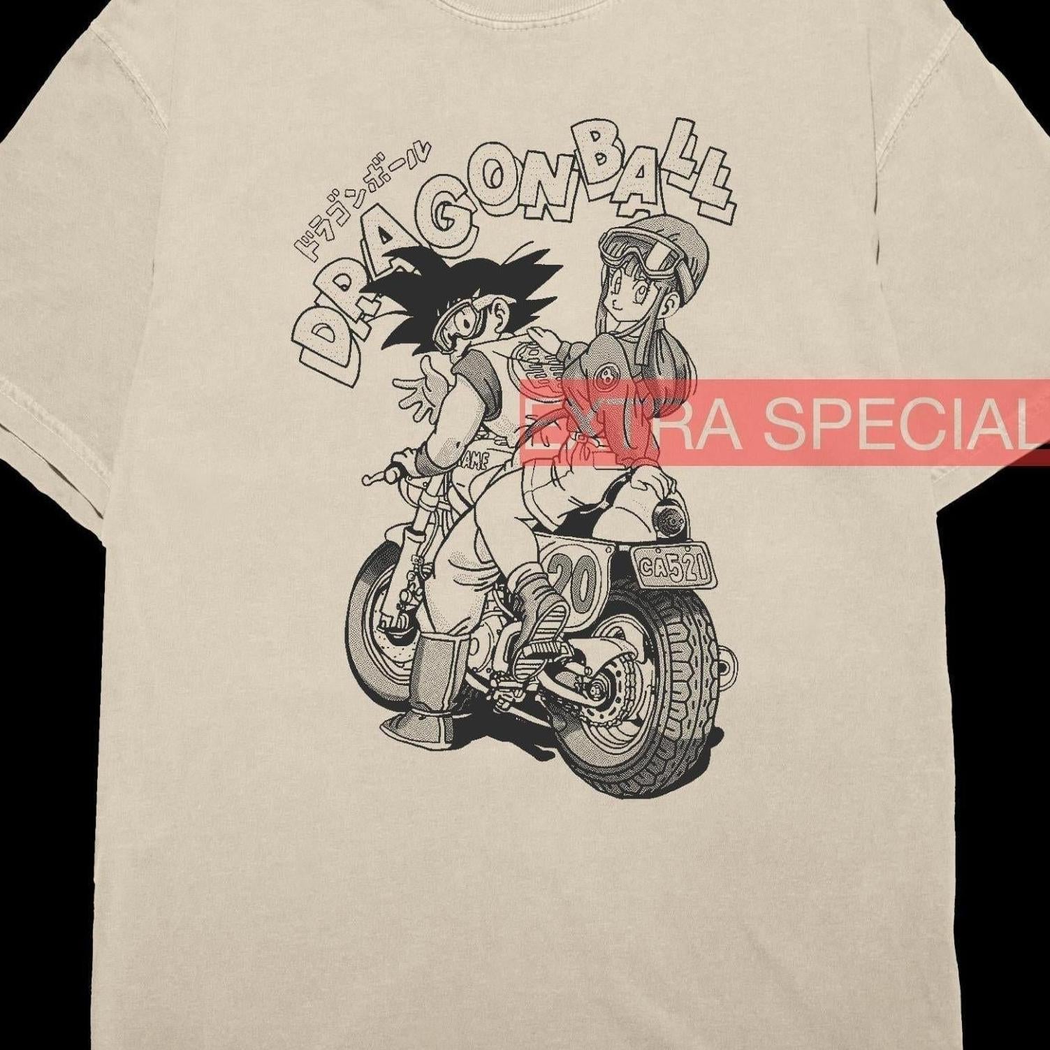 Dragon Ball Vintage Motorcycle Shirt | Vintage Dragon Ball Apparel
