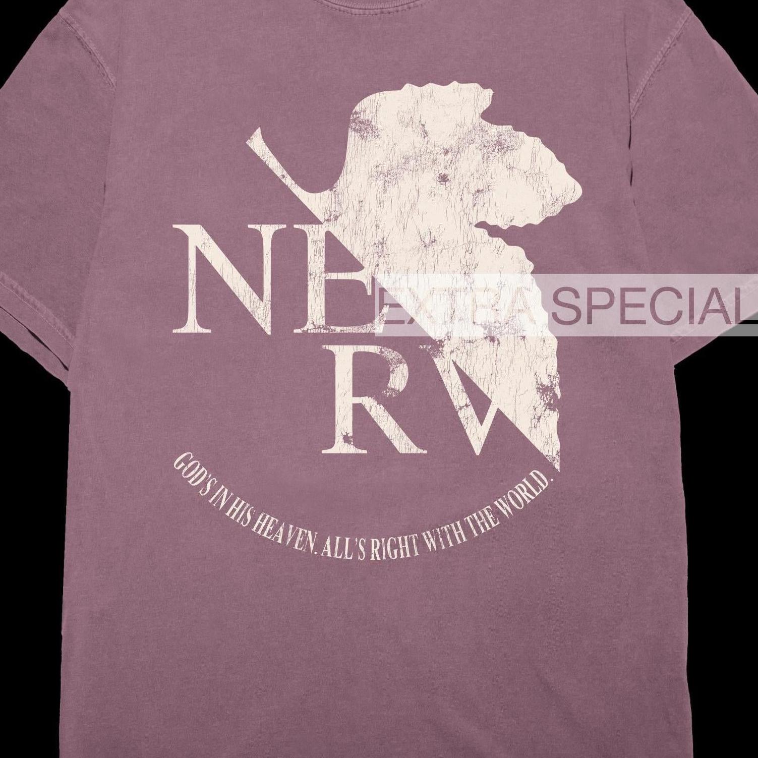 EVANGELION:95 NERV『GOD'S IN HIS HEAVEN.』 Evangelion NERV logo shirt – Extra Special Vintage