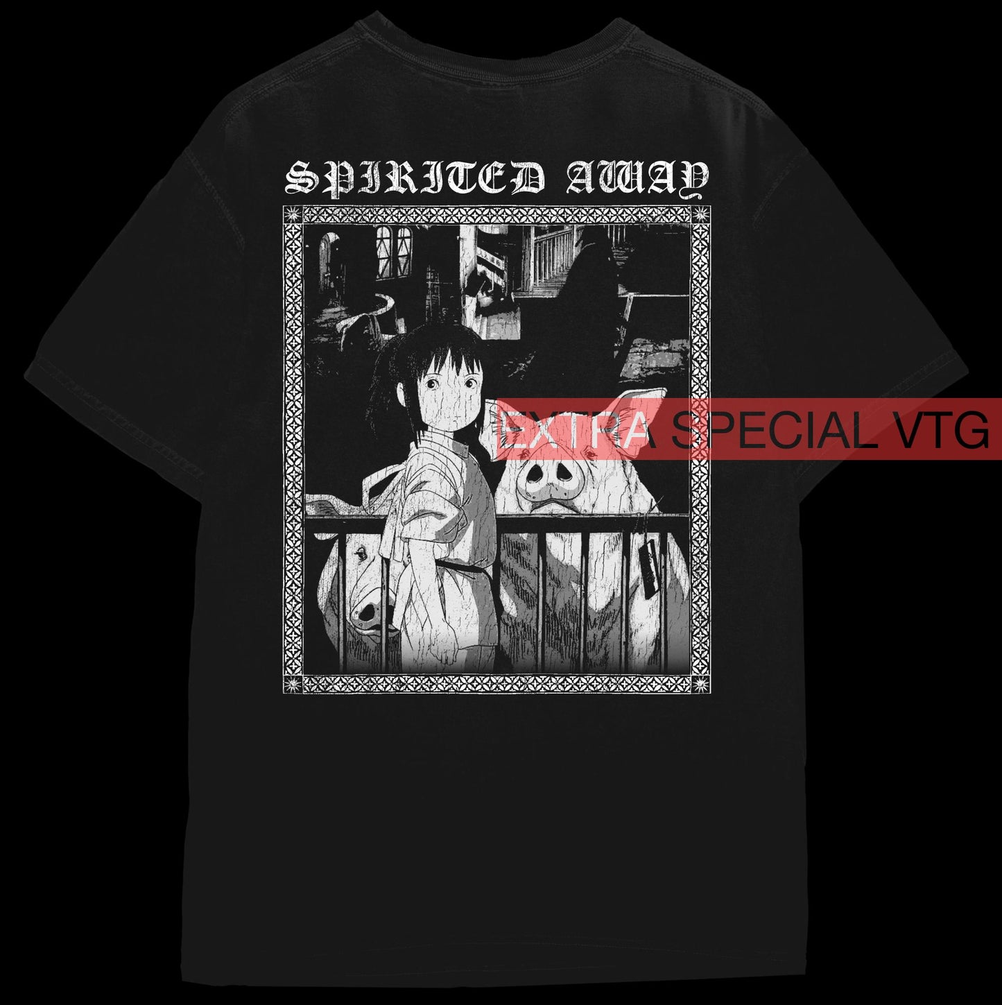 Spirited Away Shirt | Back Print | Black Metal Anime Shirt