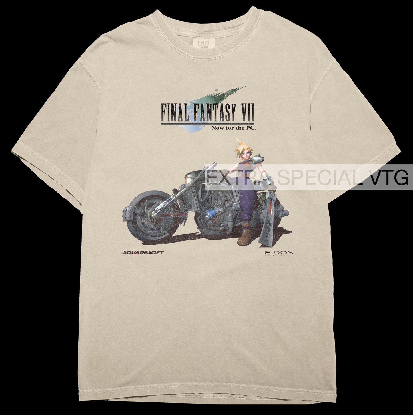 Final Fantasy VII Vintage Reprint | Cloud Motorcycle