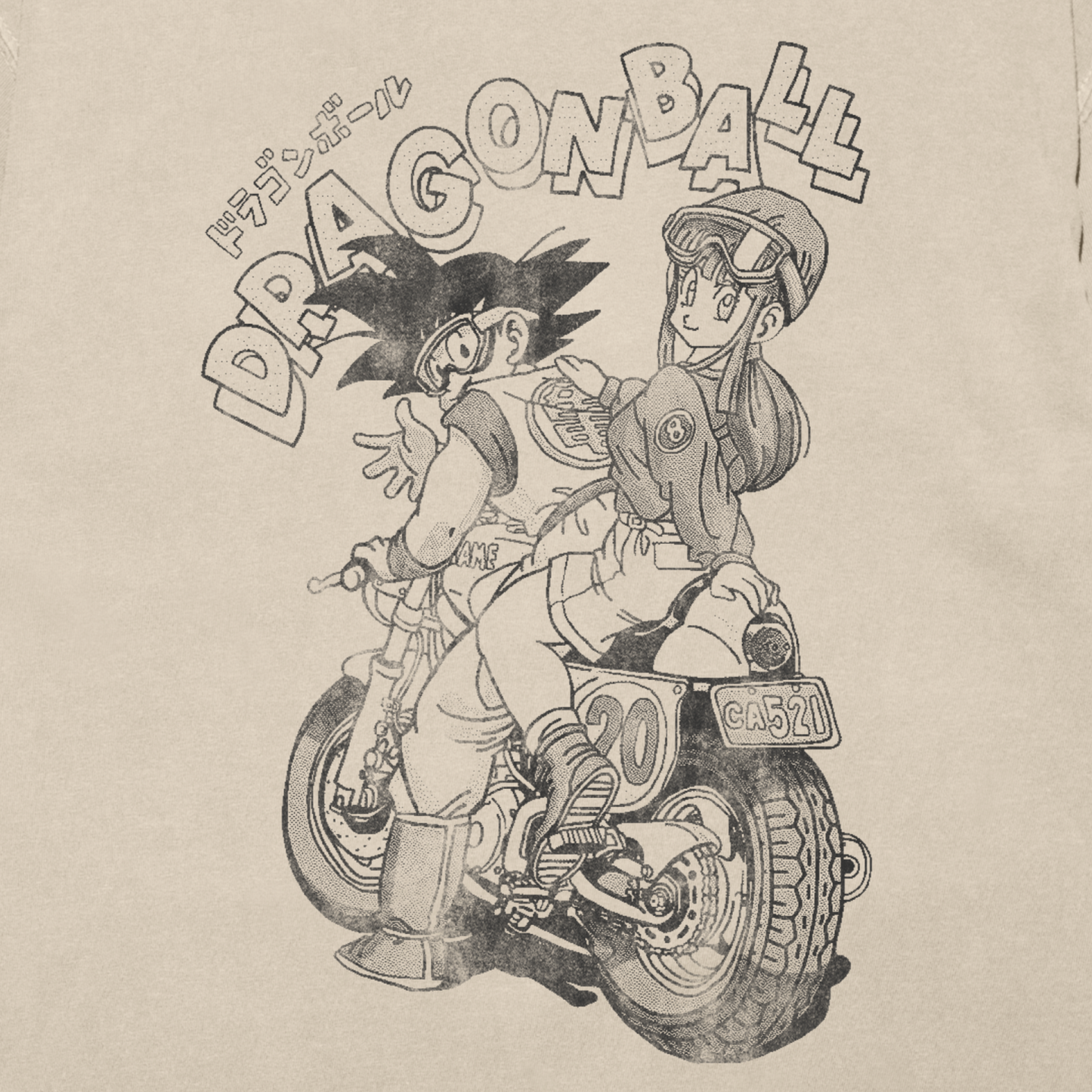 Vintage Dragonball Goku Bulma Motorcycle Shirt