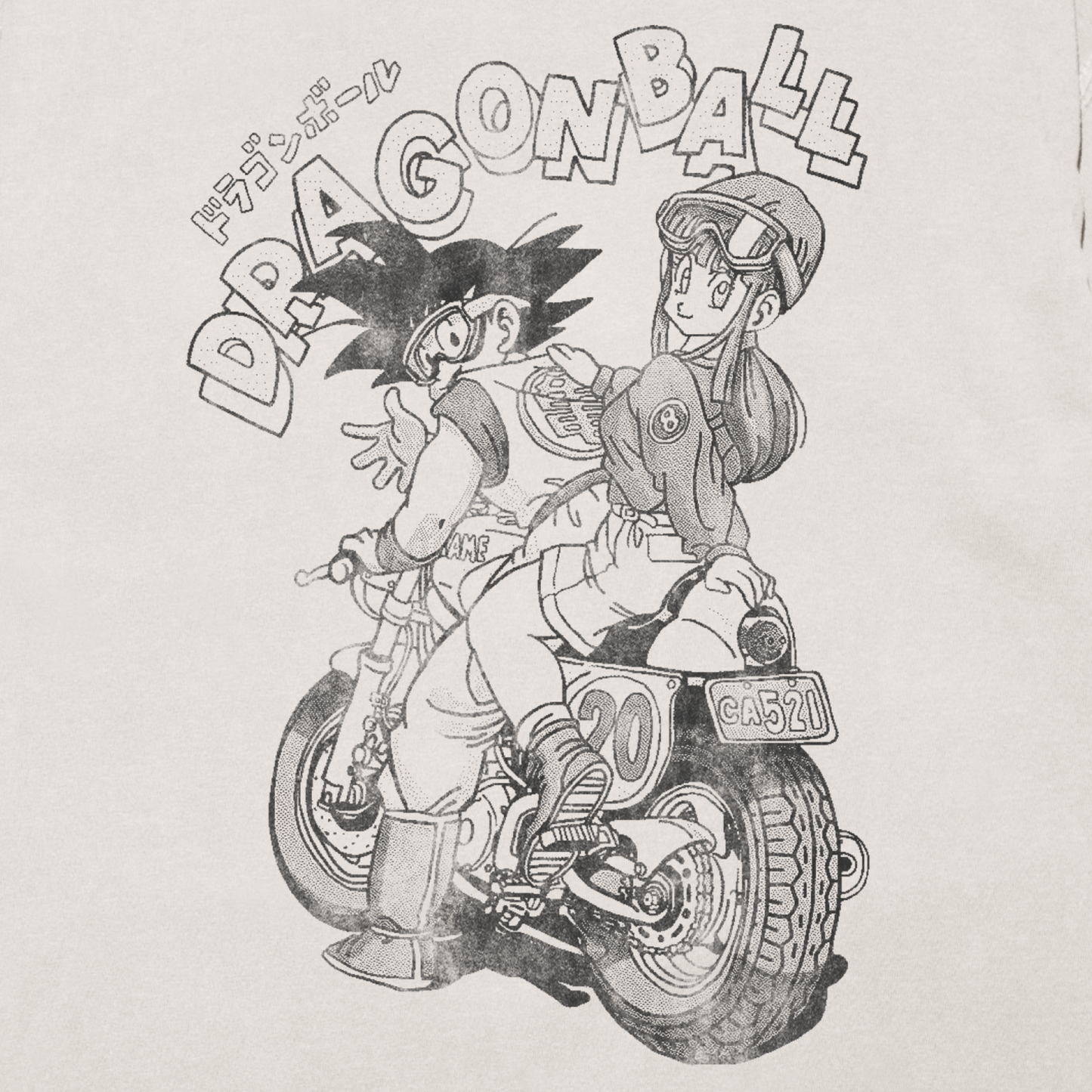 Vintage Dragonball Goku Bulma Motorcycle Shirt