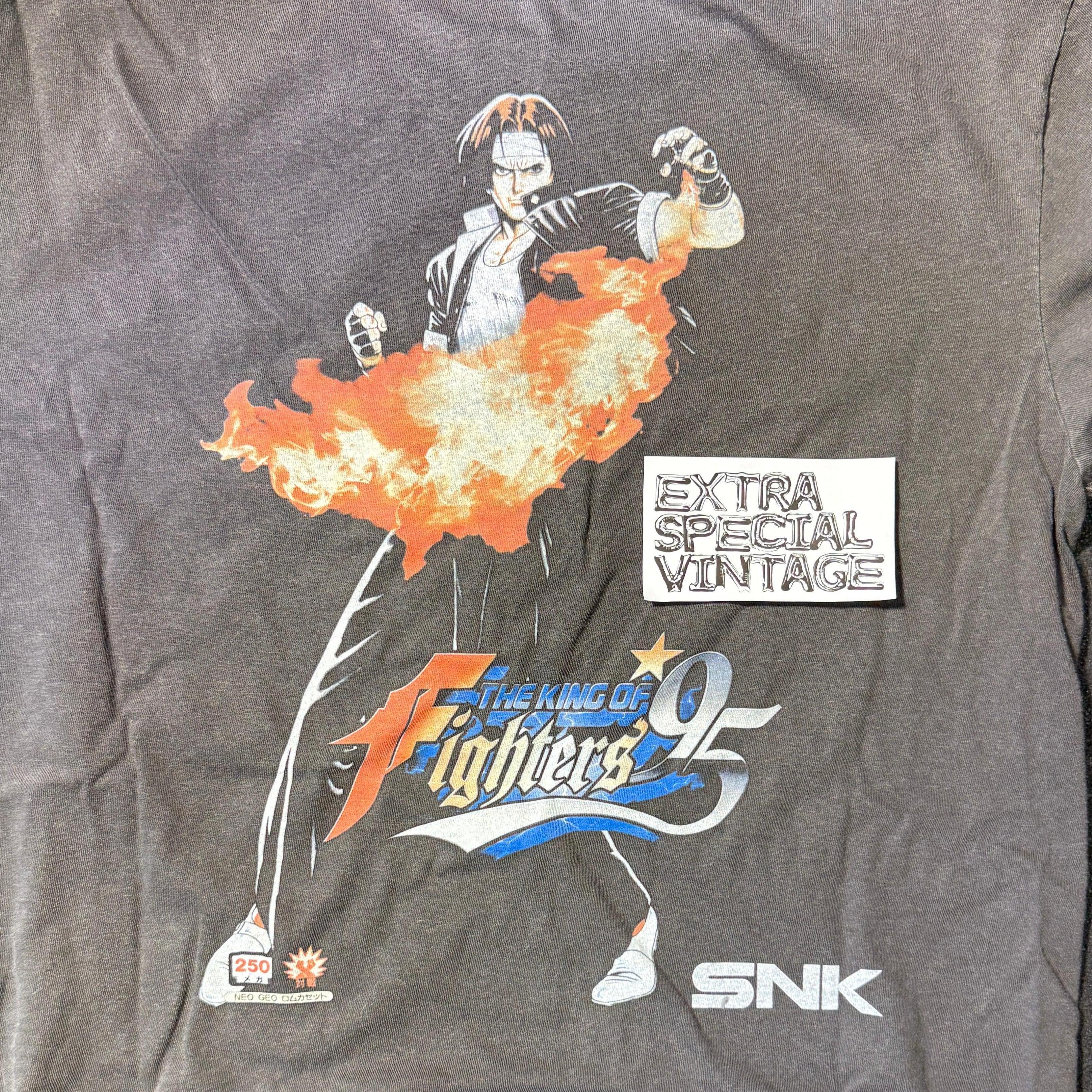 everyone back logo check down shirt Mサイズ Kyo King of Fighters 95 Shirt | Back Print – Extra Special Vintage