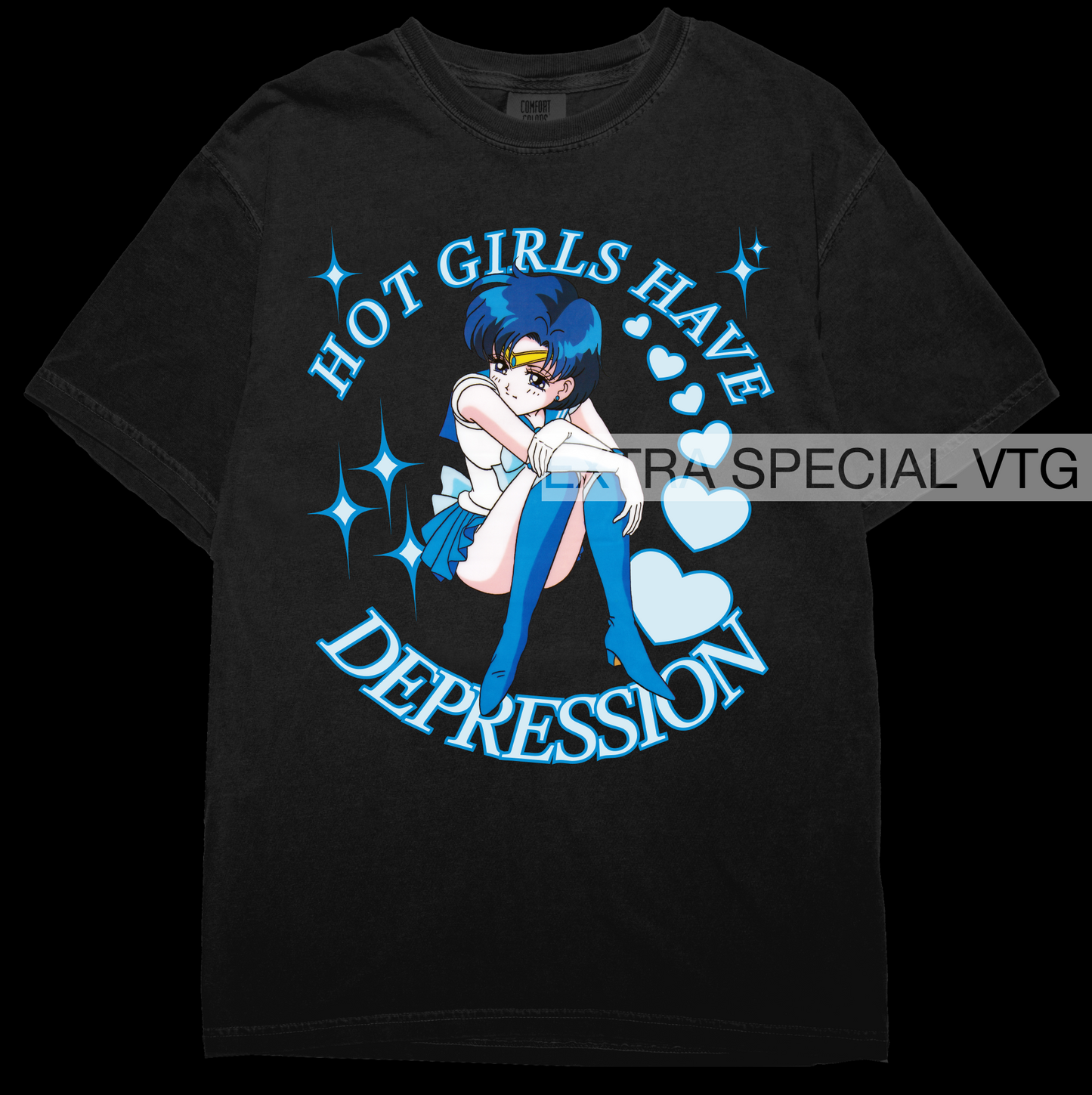 Hot Girls Have Depression Shirt | Sailor Mercury | Sailor Moon