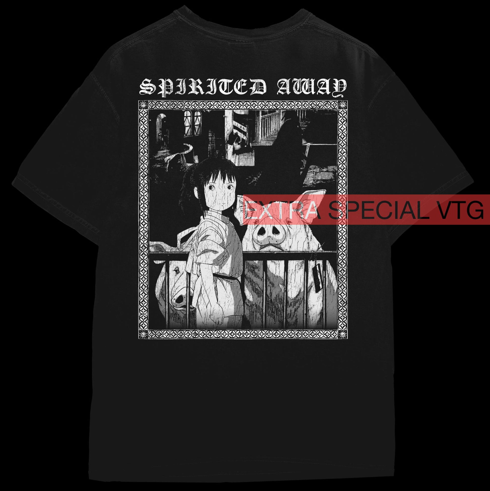 Spirited Away Shirt | Back Print | Black Metal Anime Shirt