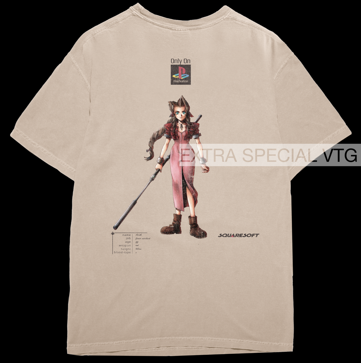 Final Fantasy VII Aerith Shirt | Back Print