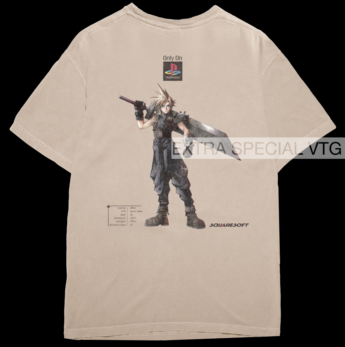 Vintage Final Fantasy VII Shirt | 1997 Reprint | Back Print