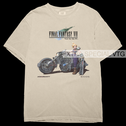 Final Fantasy VII Vintage Reprint | Cloud Motorcycle