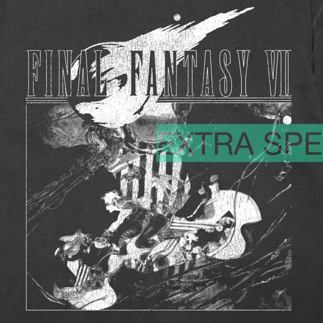 Shirt featuring cloud strife on motorcycle from final fantasy vii