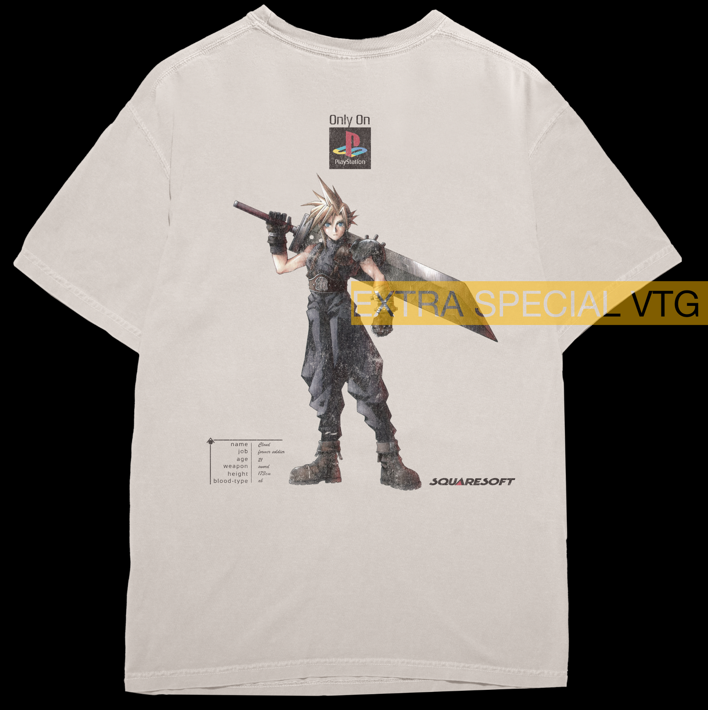 Vintage Final Fantasy VII Shirt | 1997 Reprint | Back Print