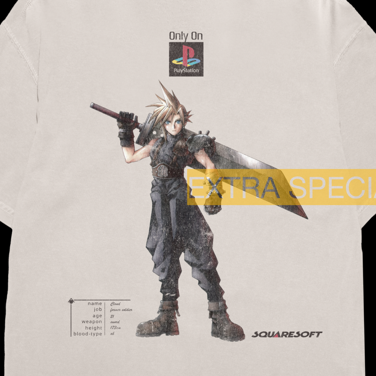 Vintage Final Fantasy VII Shirt | 1997 Reprint | Back Print