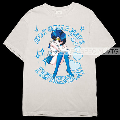 Hot Girls Have Depression Shirt | Sailor Japan