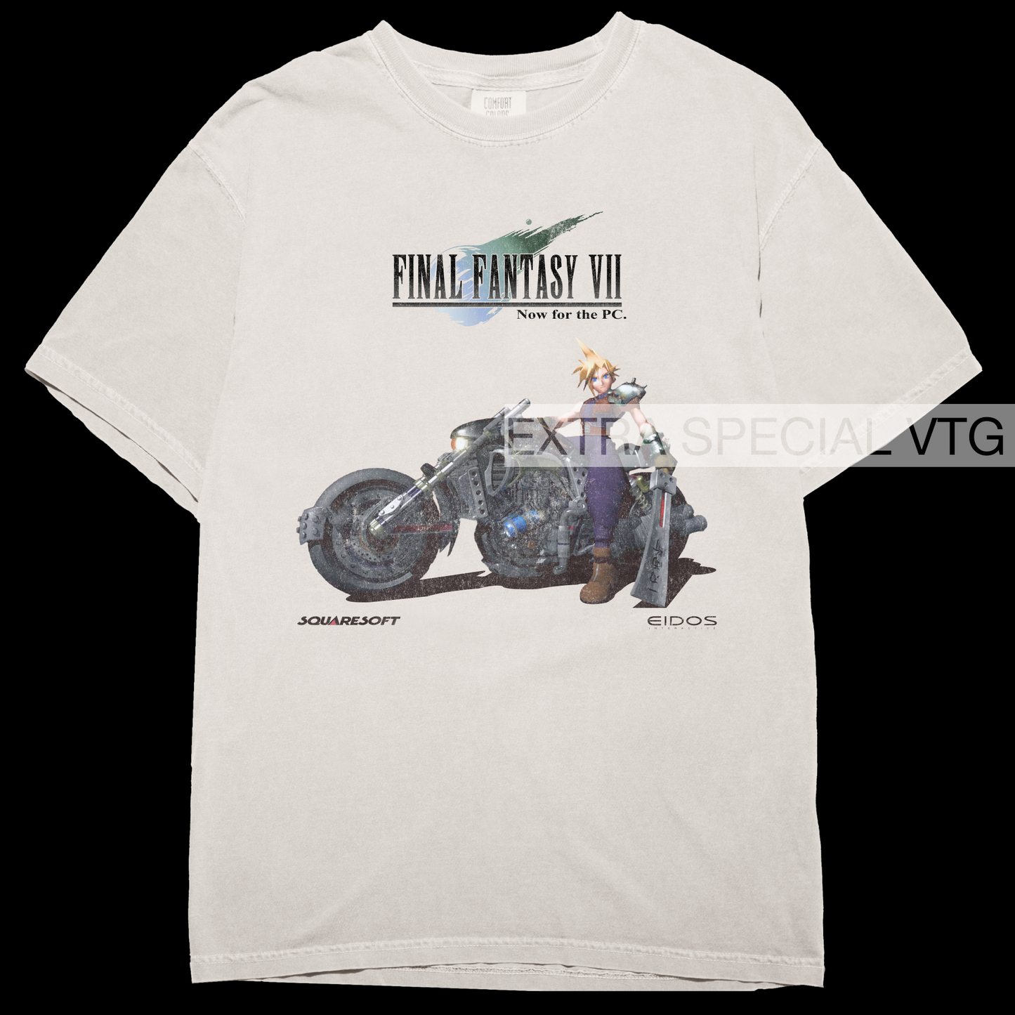 Final Fantasy VII Vintage Reprint | Cloud Motorcycle