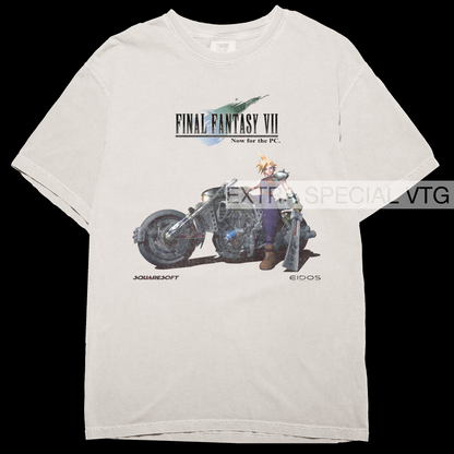 Final Fantasy VII Vintage Reprint | Cloud Motorcycle
