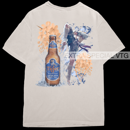 Sagat Tiger Beer Shirt | Street Fighter Shirt | Back Print