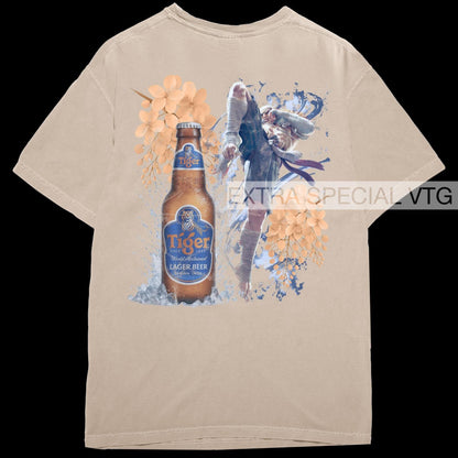 Sagat Tiger Beer Shirt | Street Fighter Shirt | Back Print