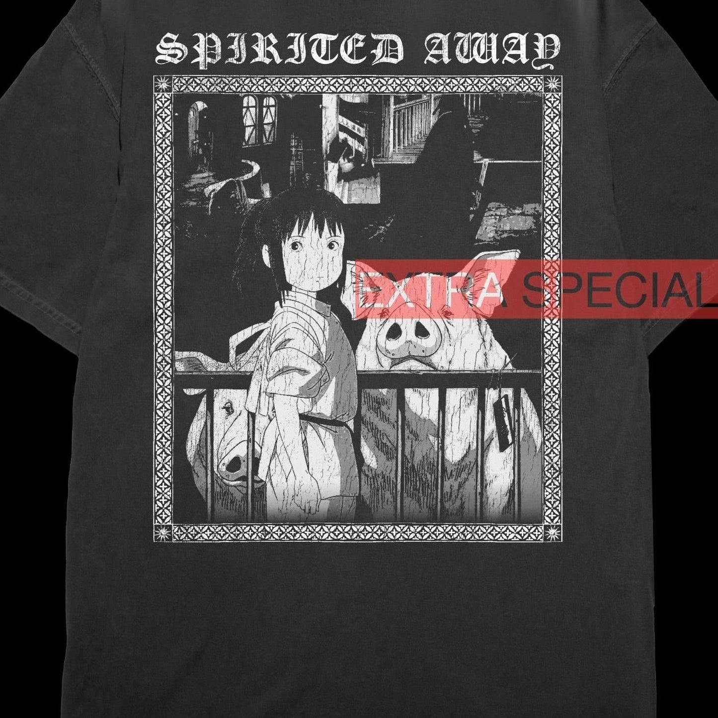 Spirited Away Shirt | Back Print | Black Metal Anime Shirt