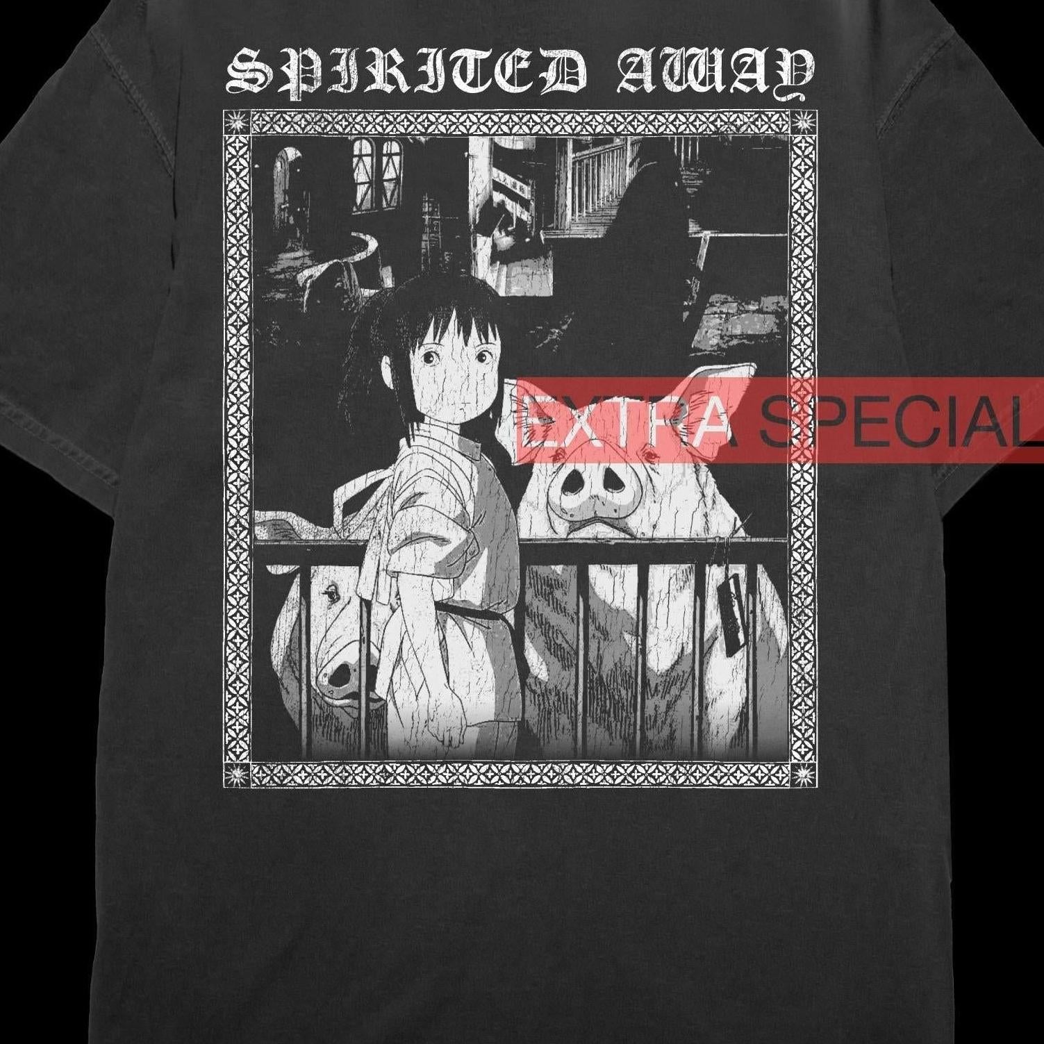 Spirited Away Shirt | Back Print | Black Metal Anime Shirt