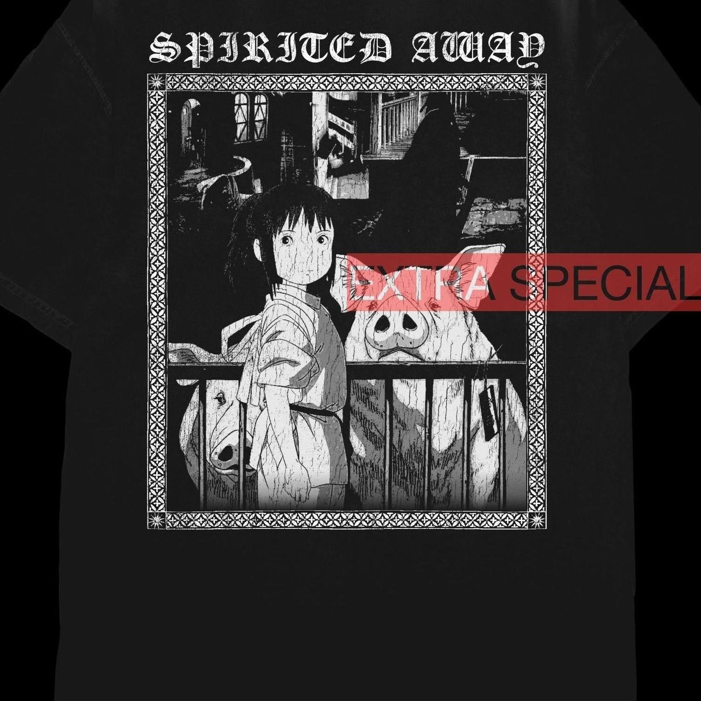 Spirited Away Shirt | Back Print | Black Metal Anime Shirt