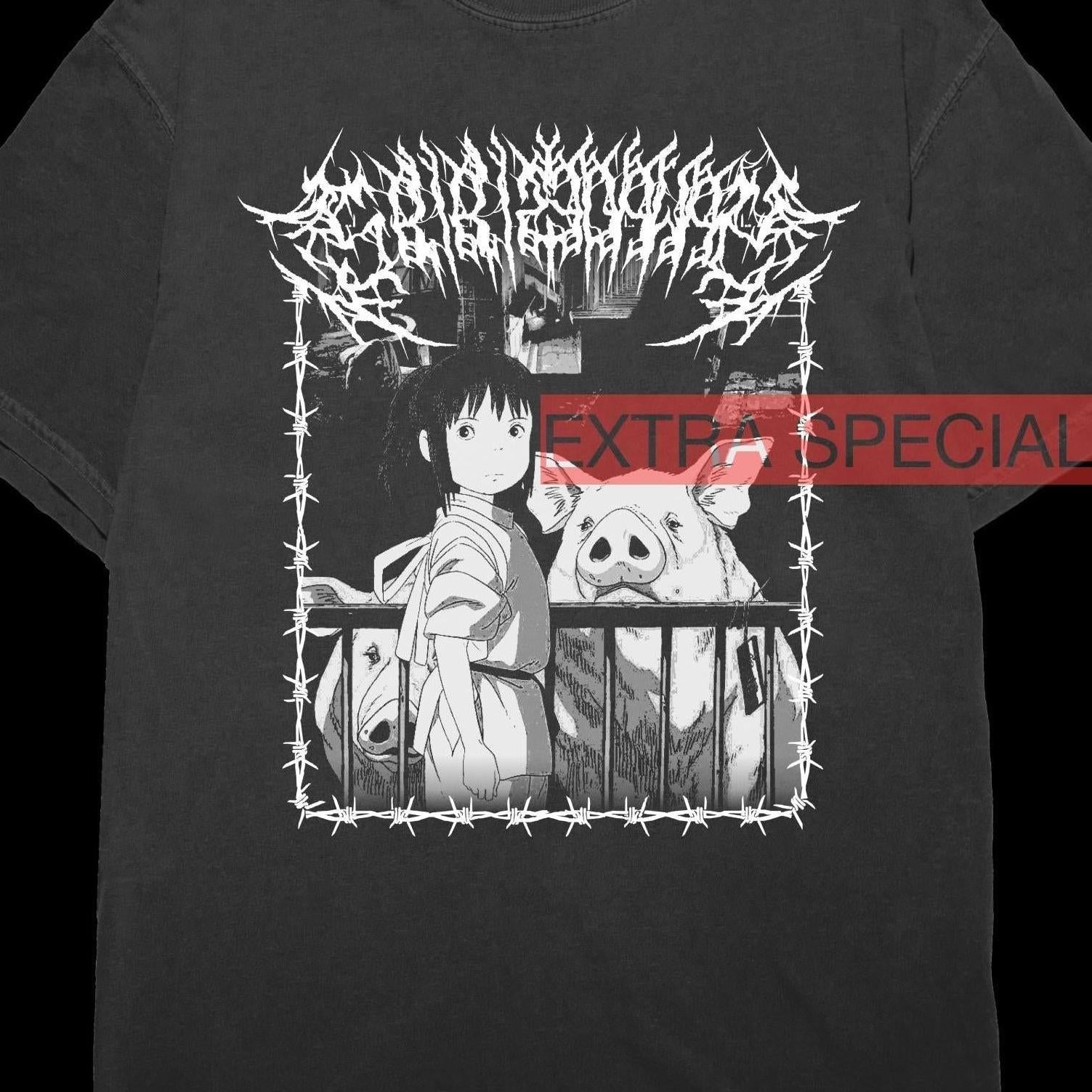 Spirited Away Shirt | Black Metal Anime Shirt – Extra Special Vintage