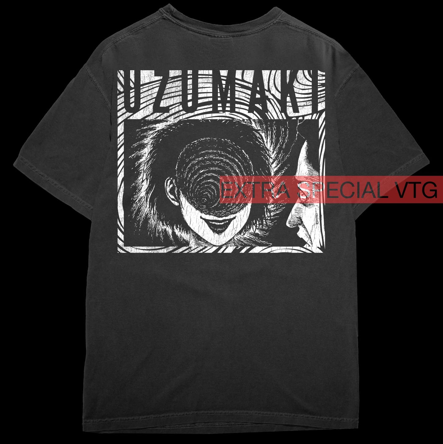 Uzumaki Shirt Back Print | Horror Anime Shirt