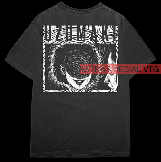 Uzumaki Shirt Back Print | Horror Anime Shirt